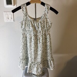 RSQ Juniors White Floral Sleeveless Dress Size M